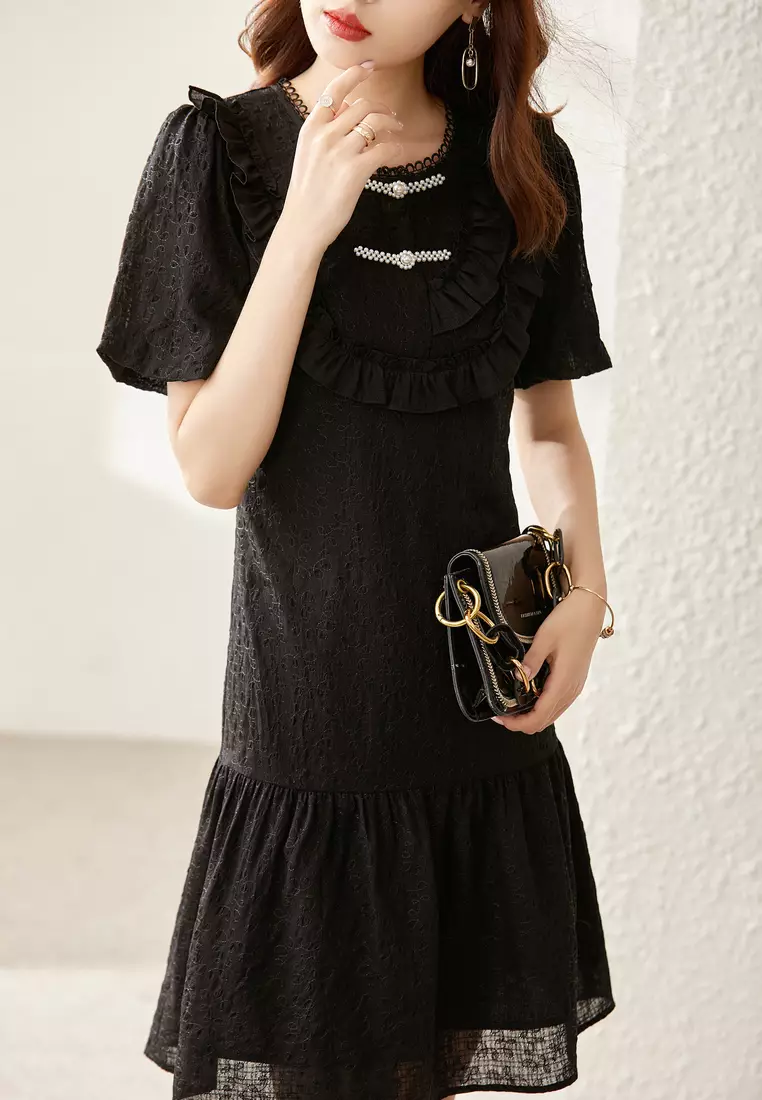 Buy ONX.HK French Temperament Lace Slim Dress Online | ZALORA Malaysia