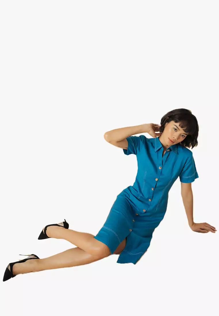 Becoming Color Me Midi Linen Dress