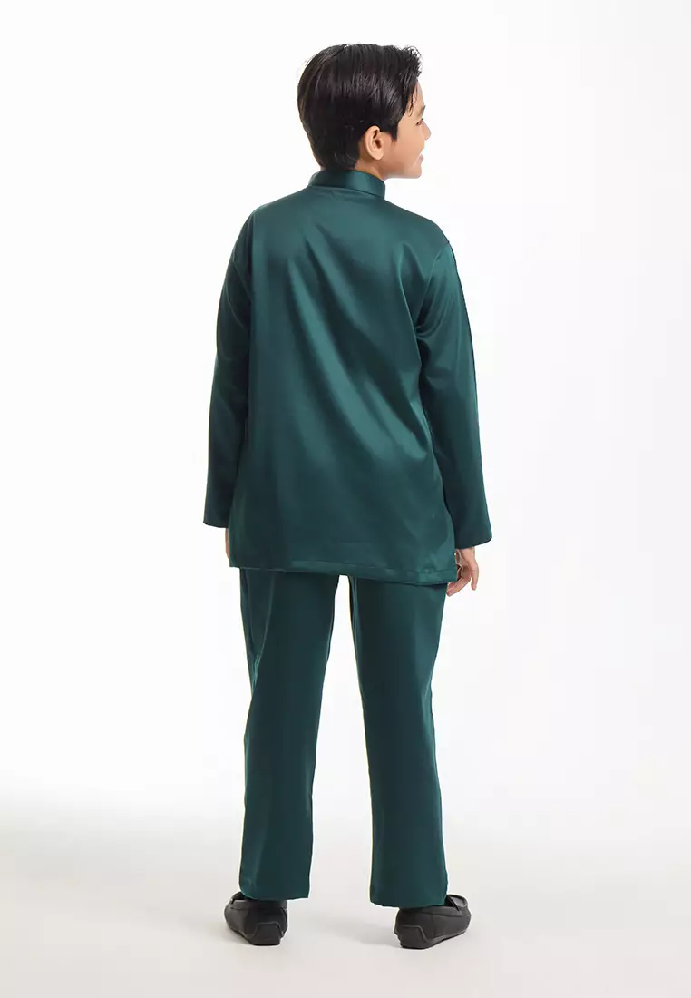 Alain Delon Baju Melayu Cekak Musang Budak - 19026505-49BotanicalGreen