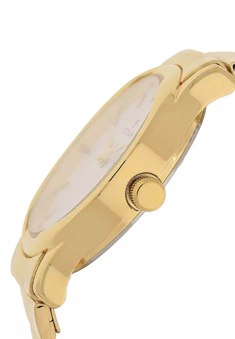 Titan Karishma Gold Stainless Steel Watch For Men TTN1580YM04