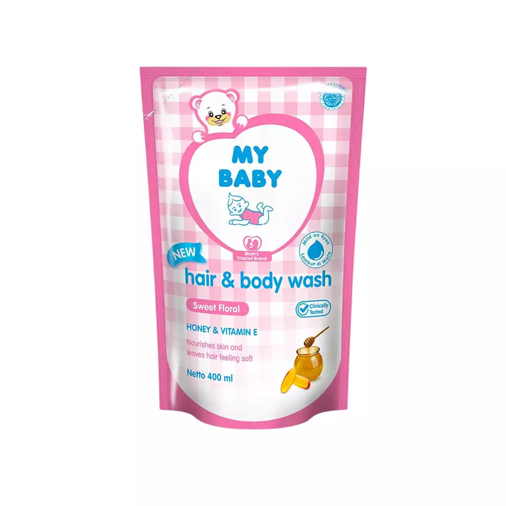 MY BABY Hair & Body Wash Sweet Floral Refill 400Ml (425554)