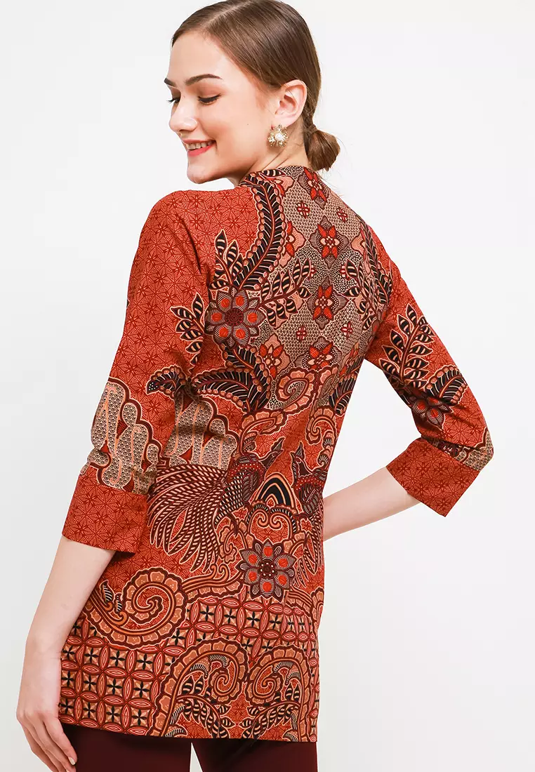 BATIK TALENTA EXCLUSIVE batik wanita blous RED w367