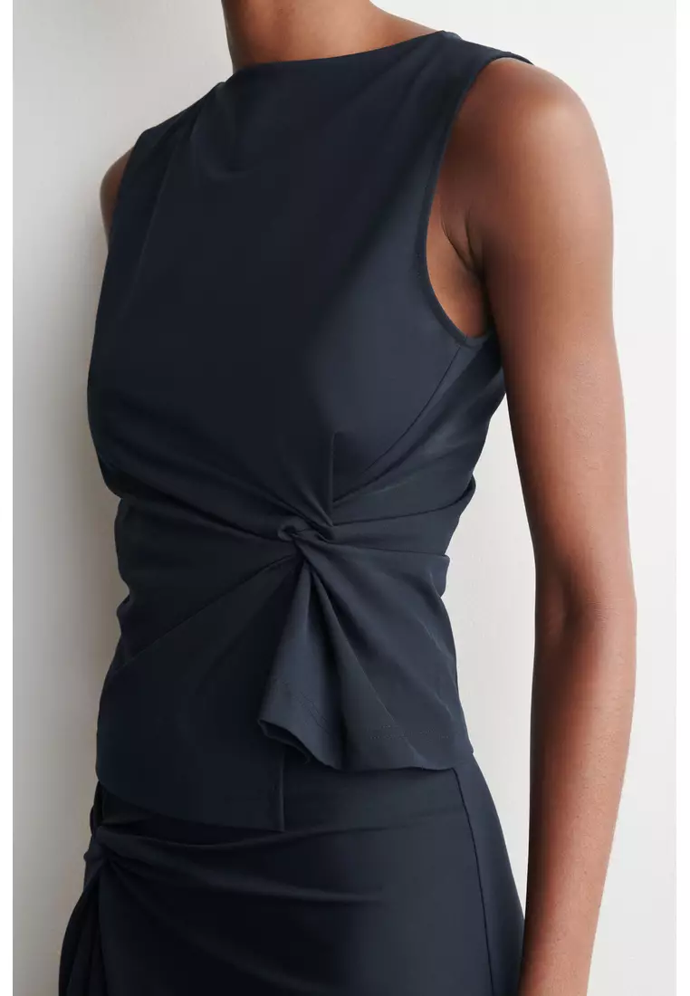 TWIST-DETAIL JERSEY TOP