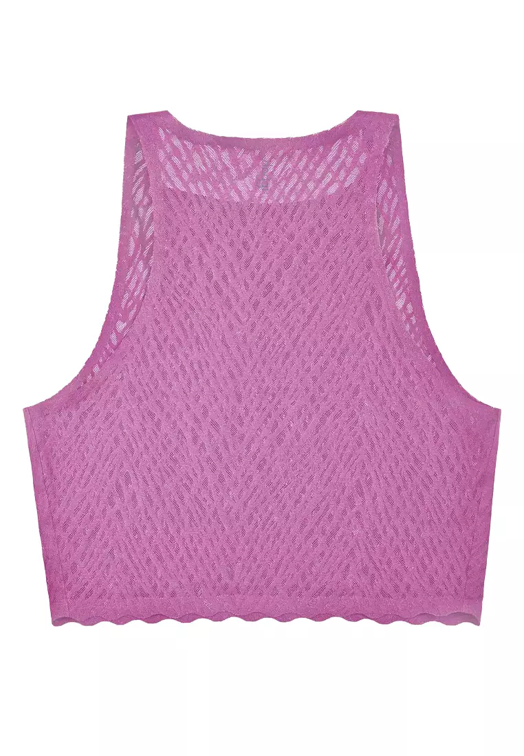 Sloggi ZERO Feel Bliss Crop Top Bra for Women - Pink Pearl