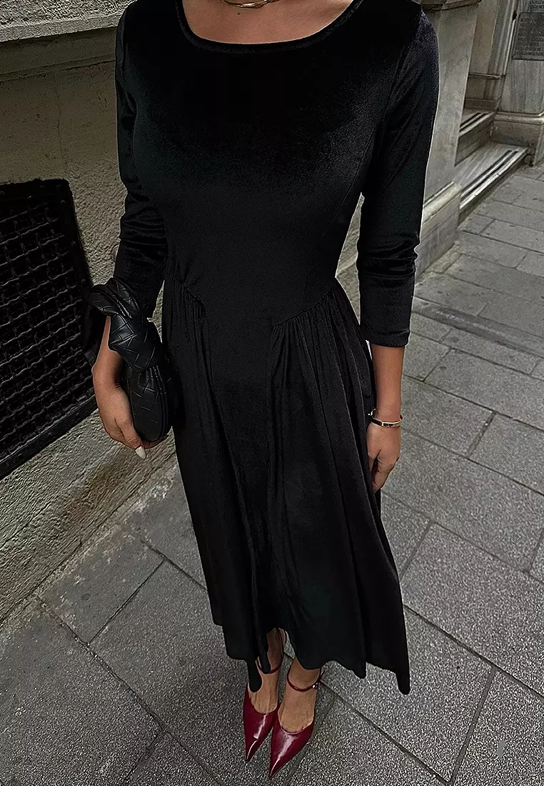 A-Cut Velvet Dress