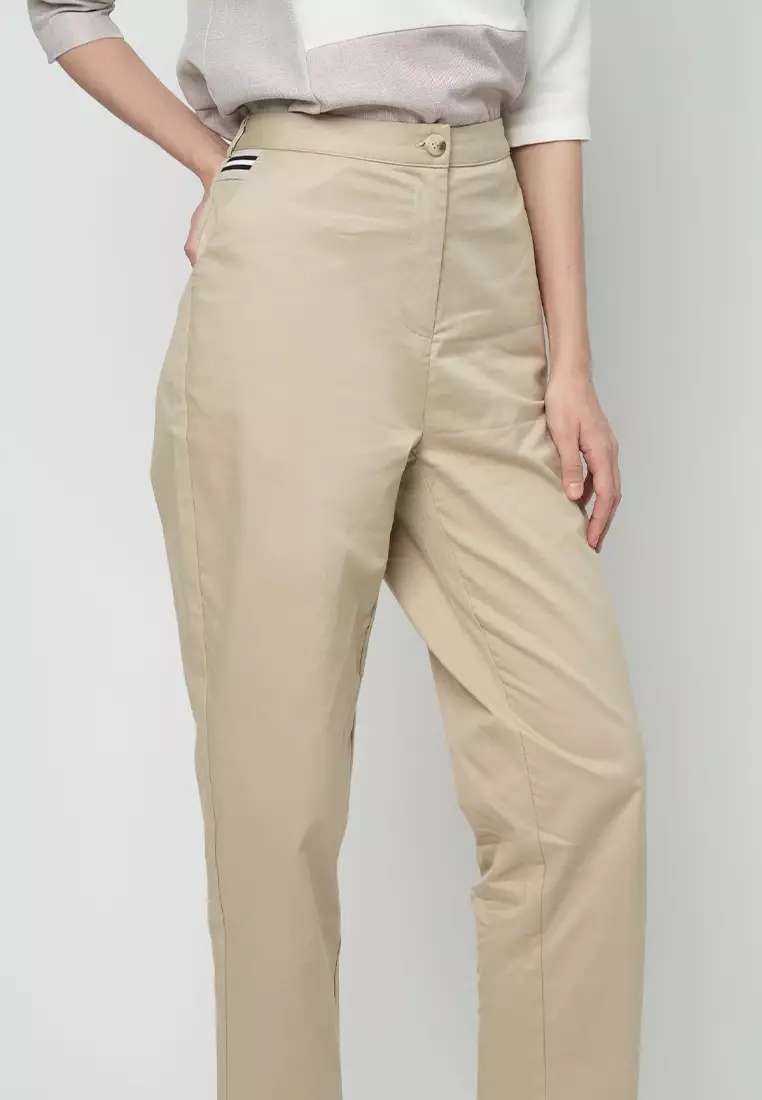 Kacie Relaxed Pants with Contrast Pocket Trimming