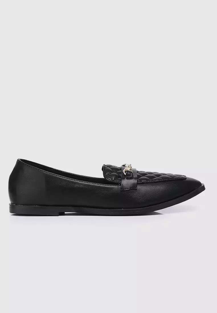 Next womens black loafers online