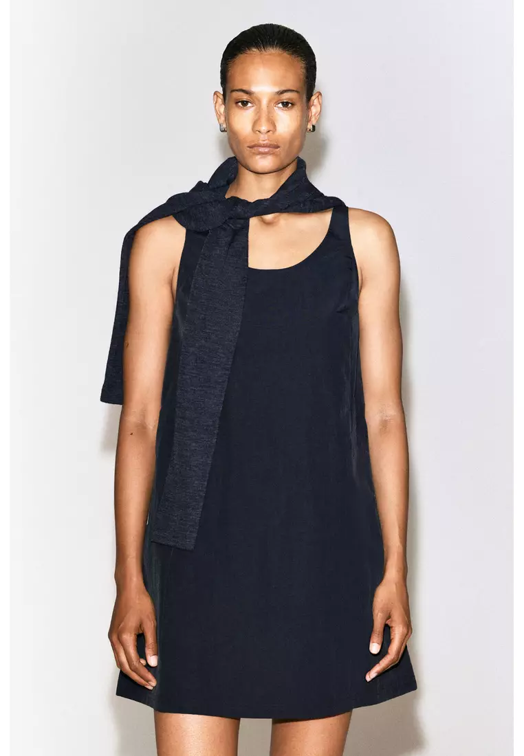 cos panelled jersey dress JERSEY-PANELLED NYLON MINI 2026 | Buy Cos Online Ladies dresses