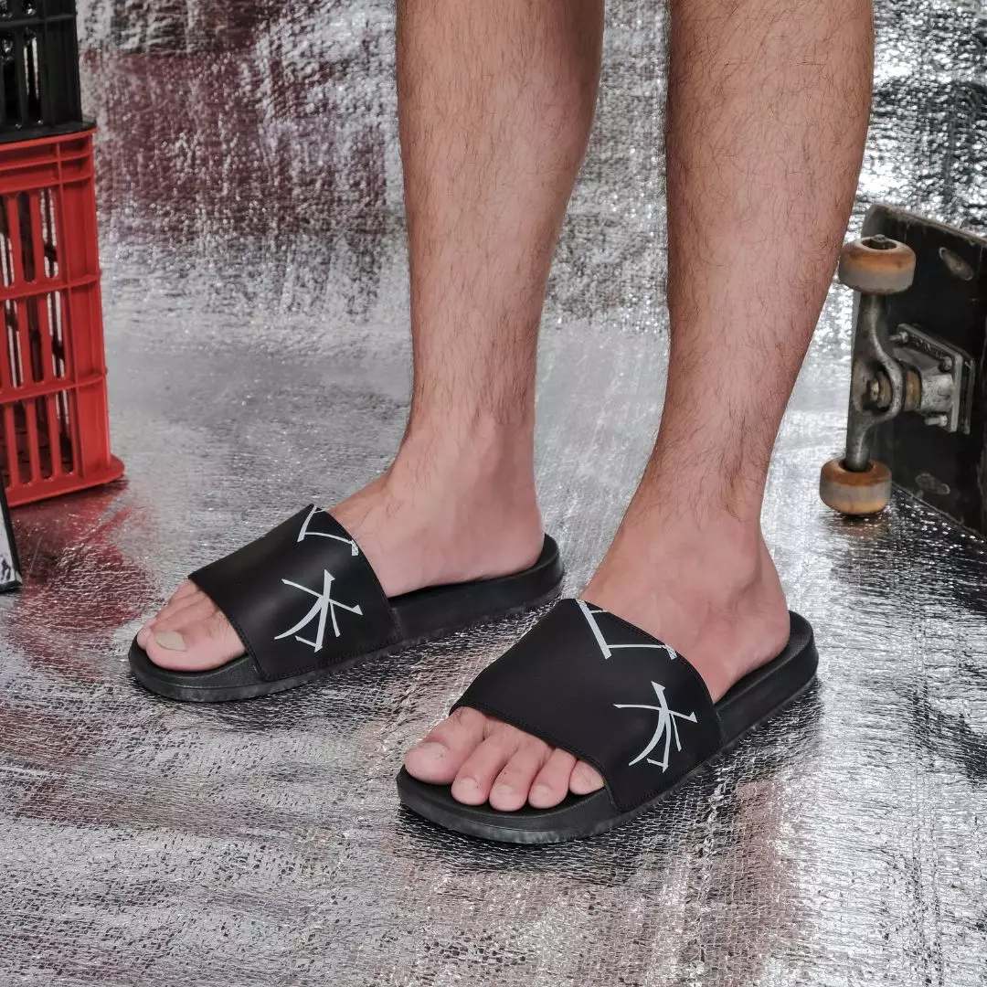 Cogen Sandal Slippers Sandal Selop Sandal Slide Pria Sendal Hitam Basic RB Series