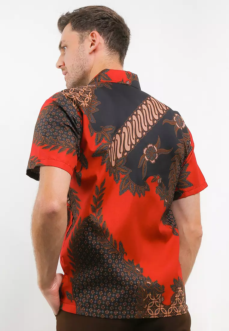 Mahesa Kemeja Batik Exclusive Premium Pria Casual Modern Lengan Pendek