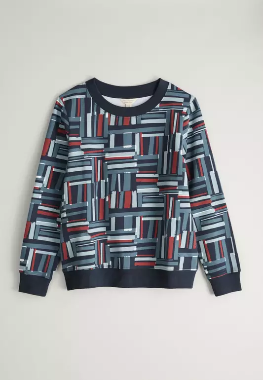 Seasalt Cornwall Blue Bright Wave Sweatshirt