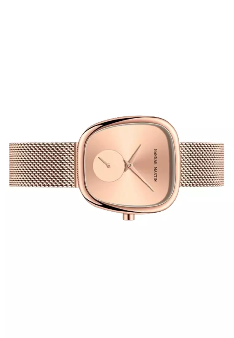 Jam Tangan Wanita 1251 Stainless Steel Mesh Tahan Air ORIGINAL - Rose Gold