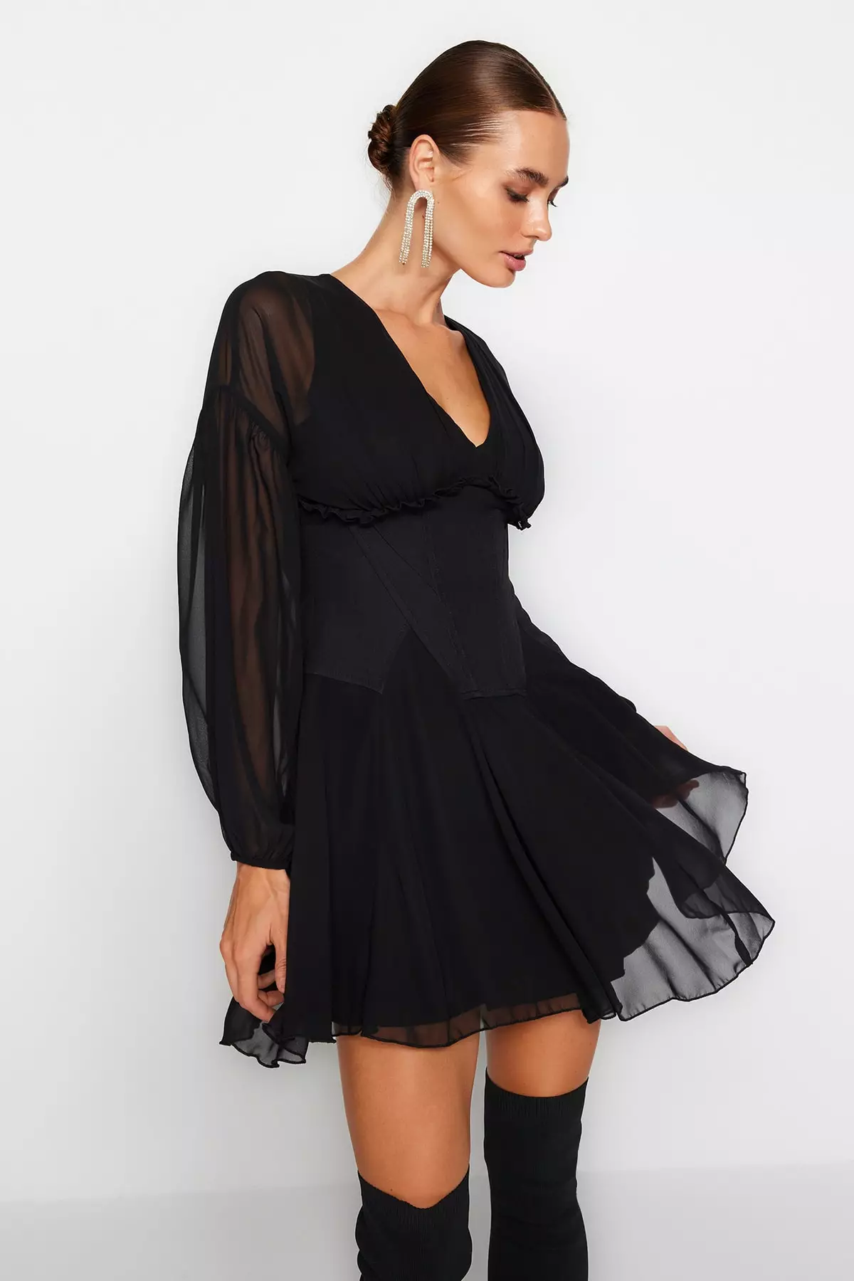 Trendyol Mujer Mini Patinador Regular Ajuste Vestido El Salvador