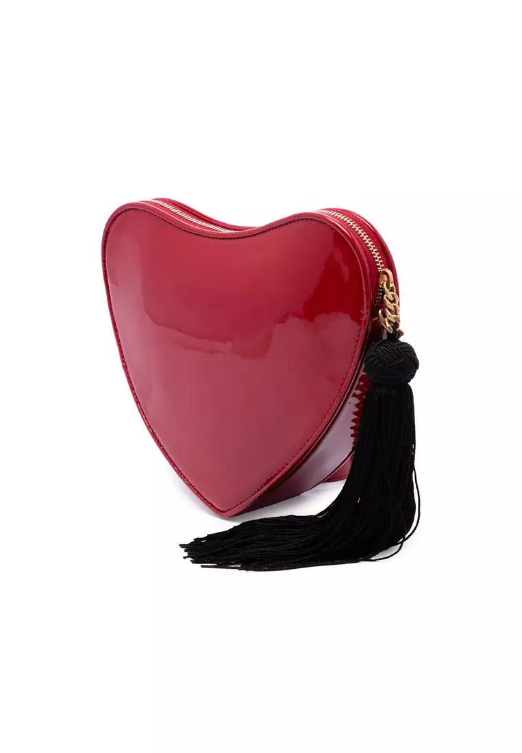 Pre-Loved Saint Laurent Small Patent Sac Coeur Heart Crossbody