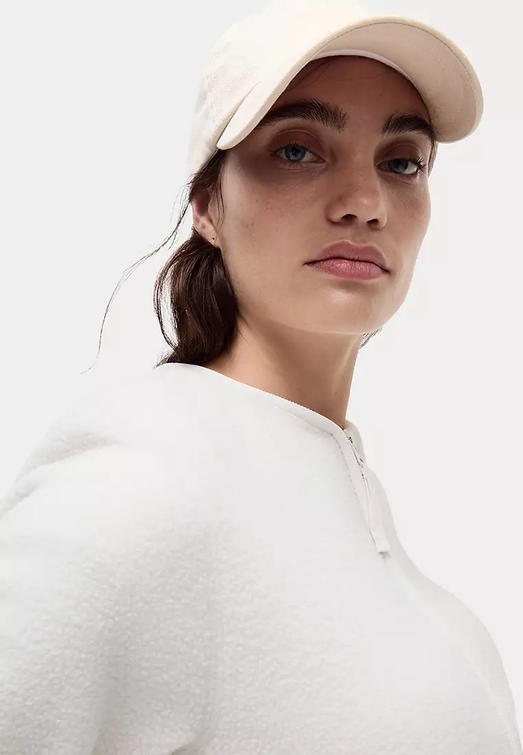 Crew Neck Zip Up Sweatshirt