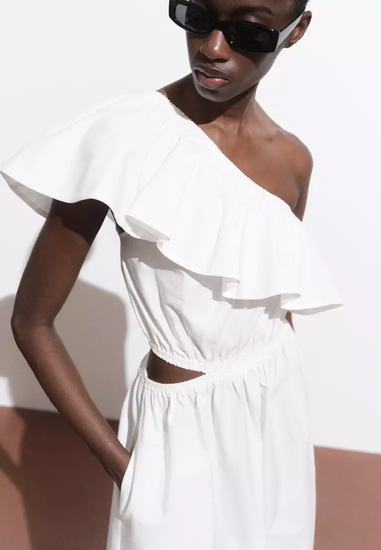 Asymmetrical Dress With Cut-Out