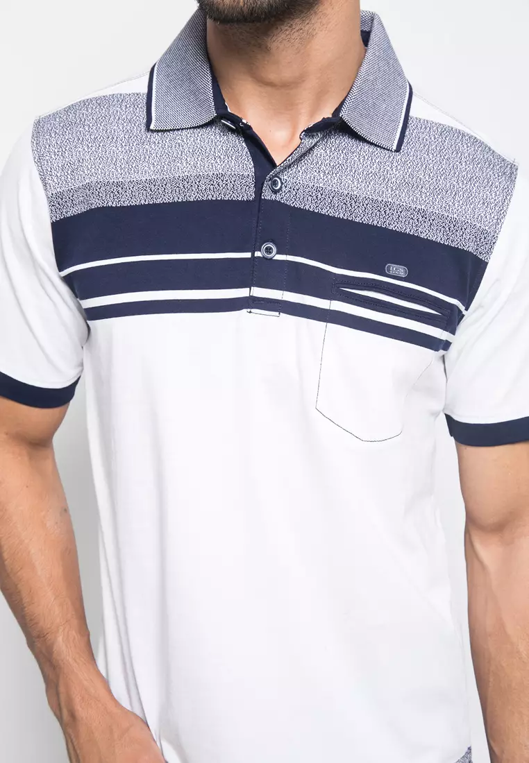 LGS - Kaos Polo Pria Casual - Lengan Pendek - Warna Kombinasi - CTS.224.M2745.02.C