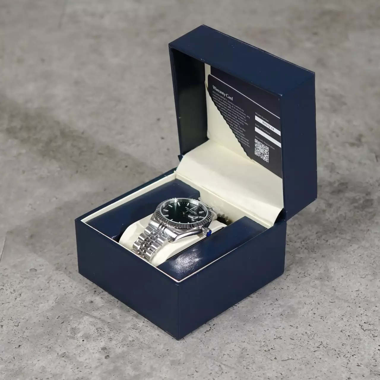 Jam Tangan REGAN HARNEY RH 012-04 MONODATE GREEN STAINLESS STEEL WATCH 100% ORIGINAL - OS