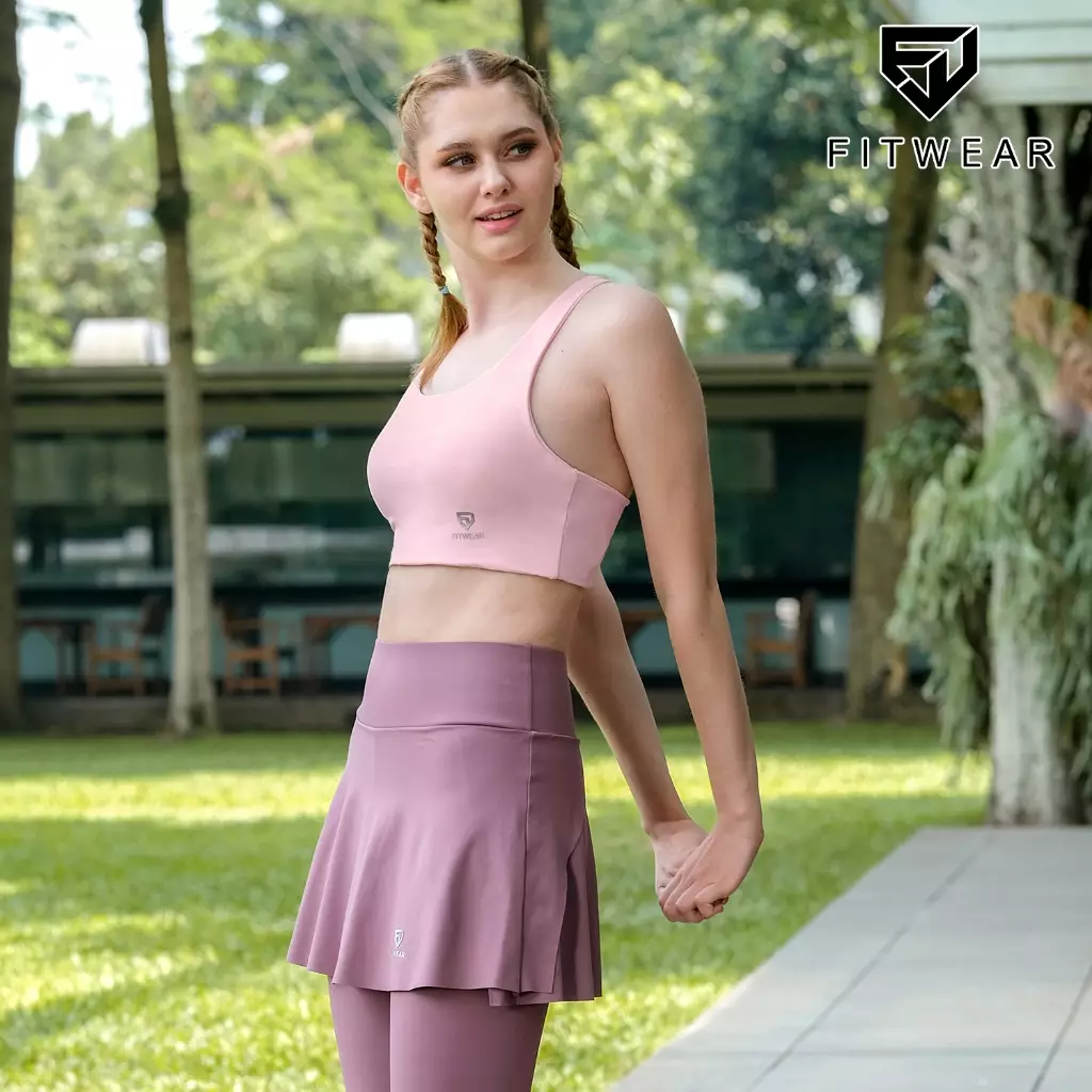 Fitwear - Sportbra Olahraga Wanita ANASTASIA [CROSS PLAIN] - BABY PINK