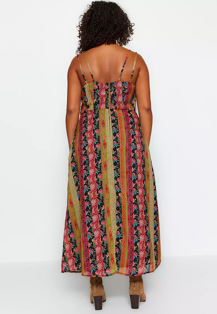 Ethnic print maxi on sale dress