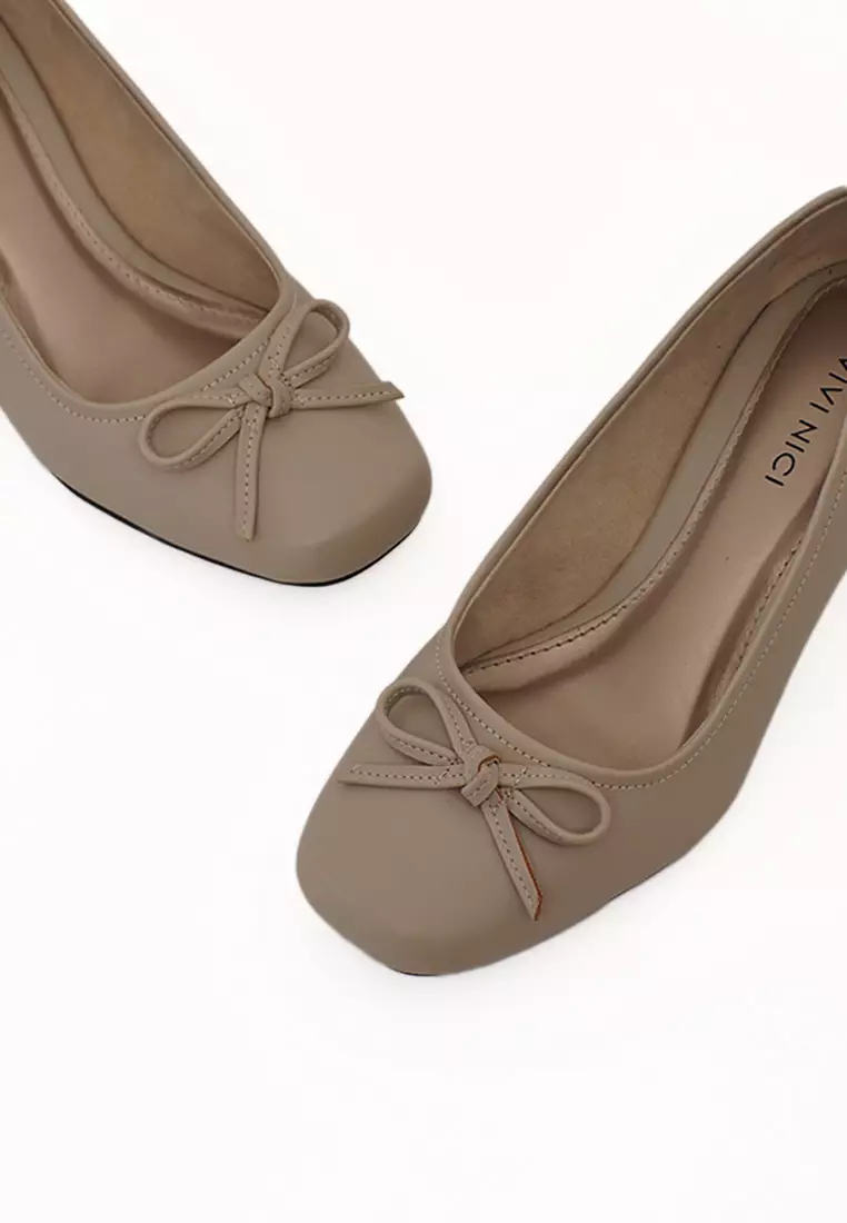 VIVI NICI - Courtney Sepatu Wanita Hak 5 cm Cannoli Cream