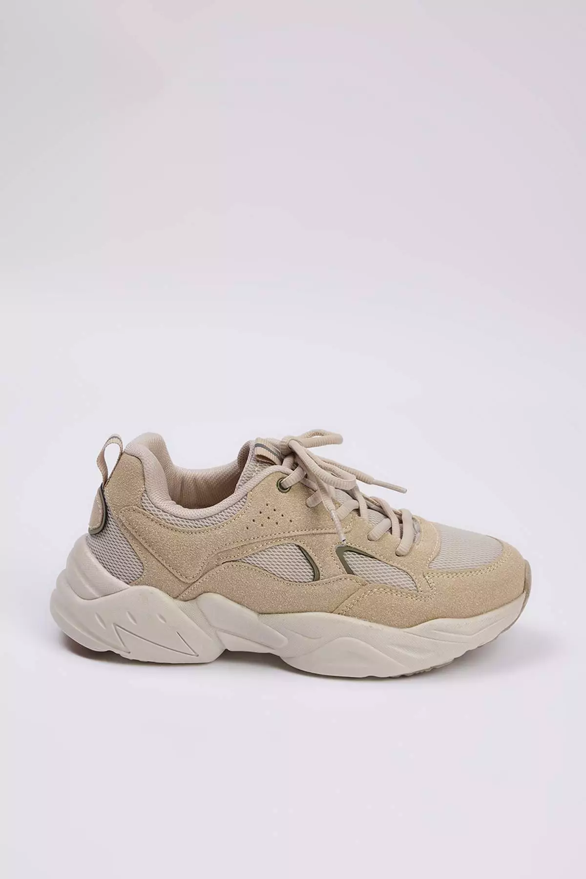 Beige Contrast Comfortable Sole Chunky Women's Sports Shoes Takaw26Sn00023
