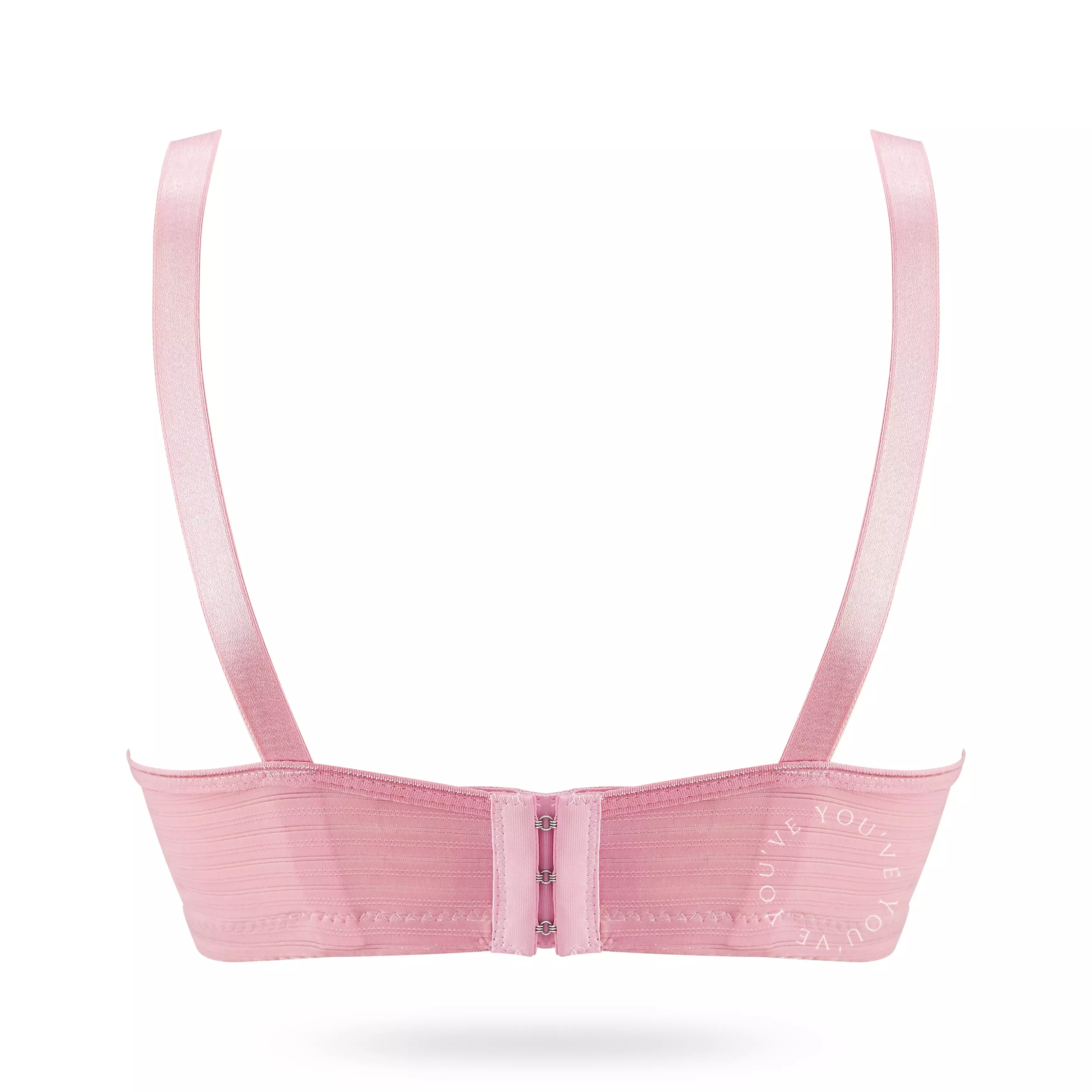 YouHave ( You’ve ) BH Bra Jumbo Wanita Tanpa Kawat Cup C D Jumbo Motif Garis Women Glossy Beha Besar 100182