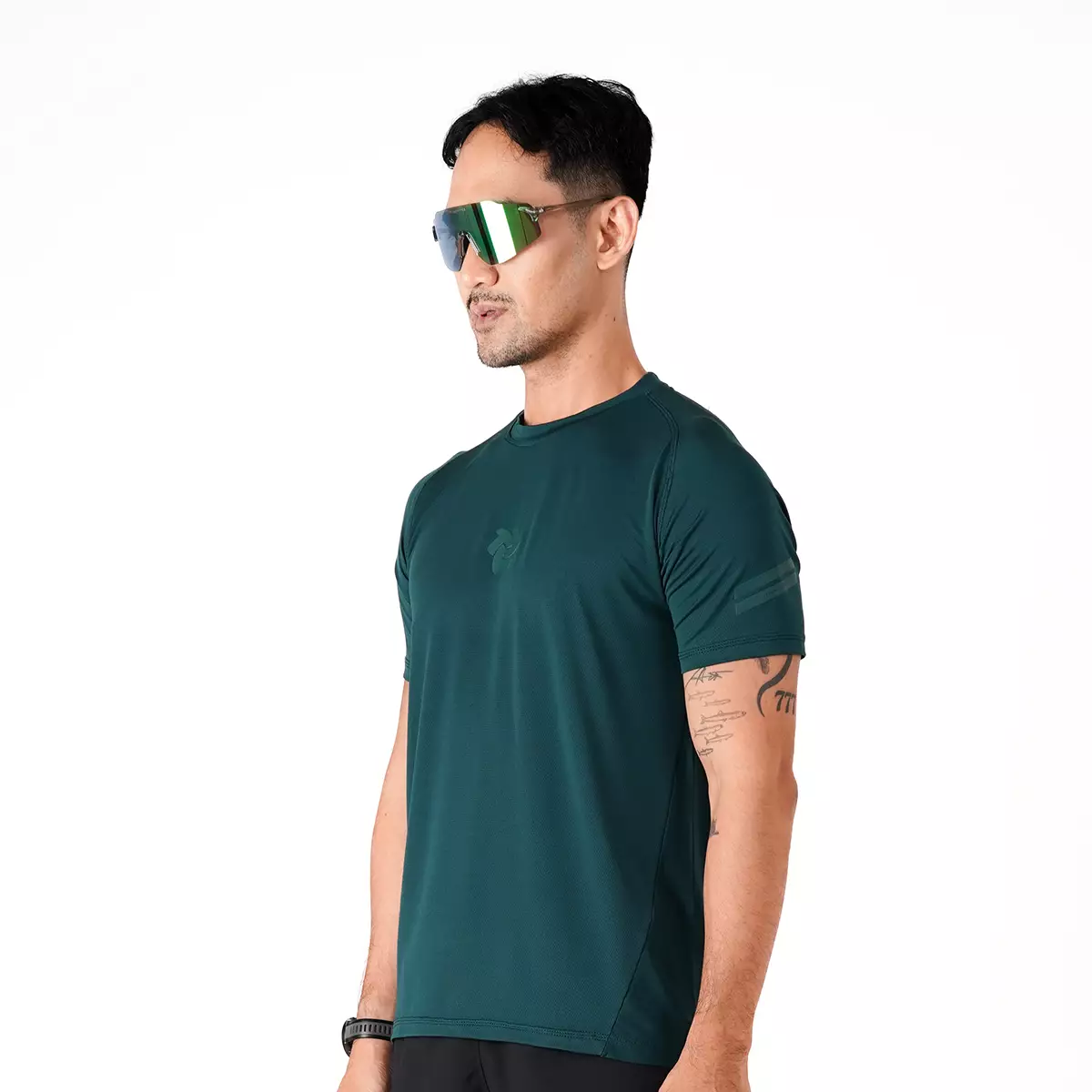 Tiento Jersey Running Men Kaos Olahraga Pria Baju Lari Quick Dry South Emerald