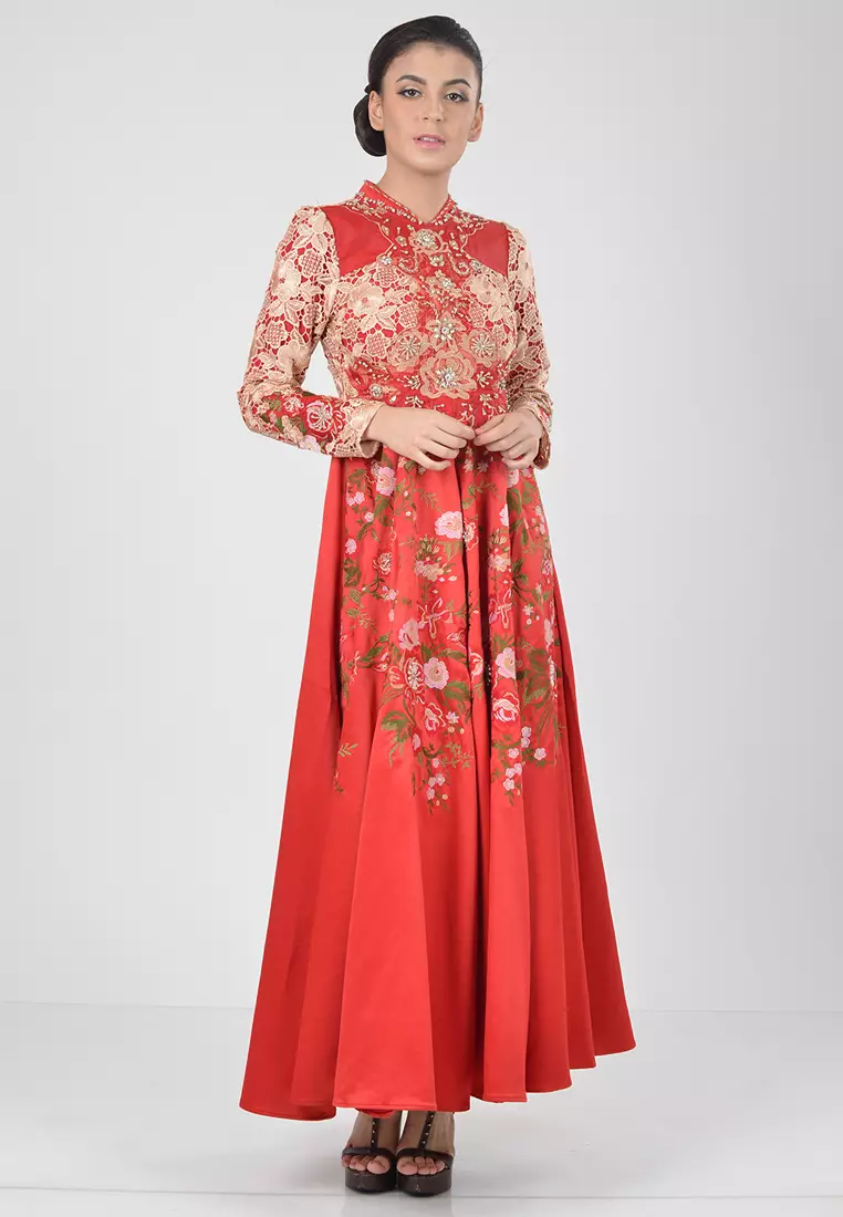 Bibiq Gamis Brokat Satin