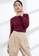 Origin by Zalora red Flare Sleeve Top made from Tencel D3EC4AAAE52E86GS_1