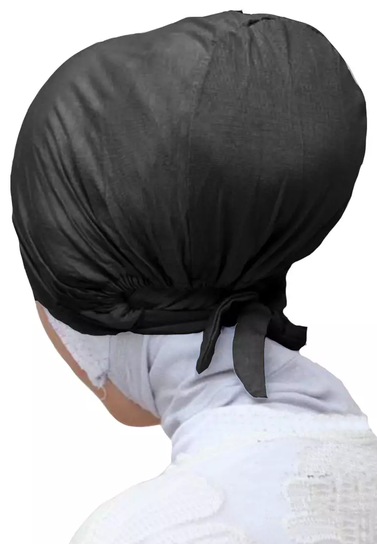 2 in 1 Basic Inner Premium Rayon Tie-Back Black & Silver