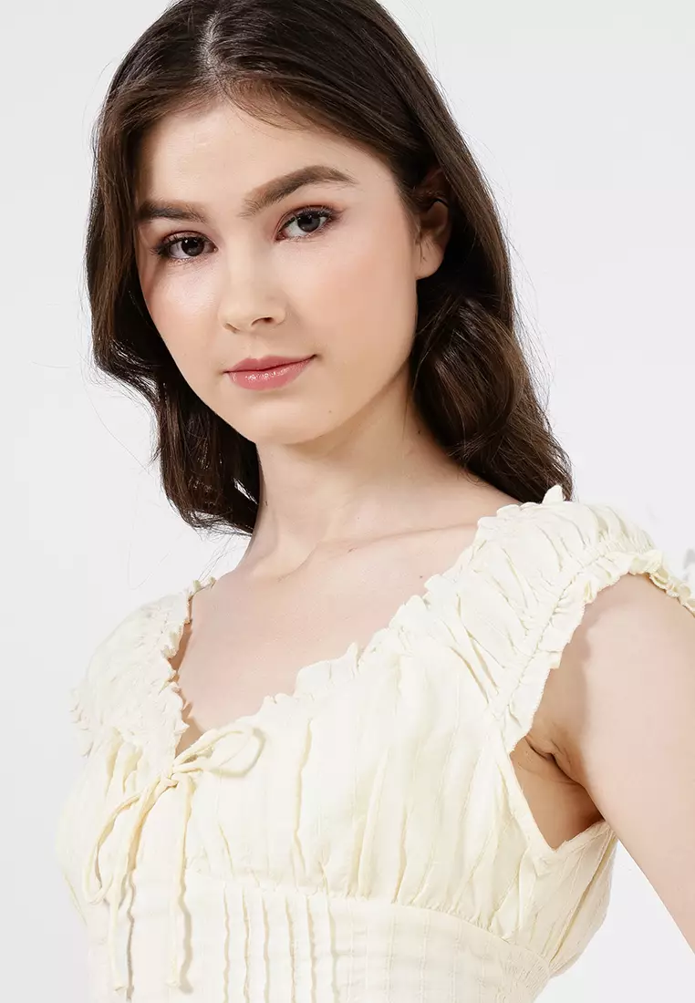 Greta Frill Sleeves Blouse