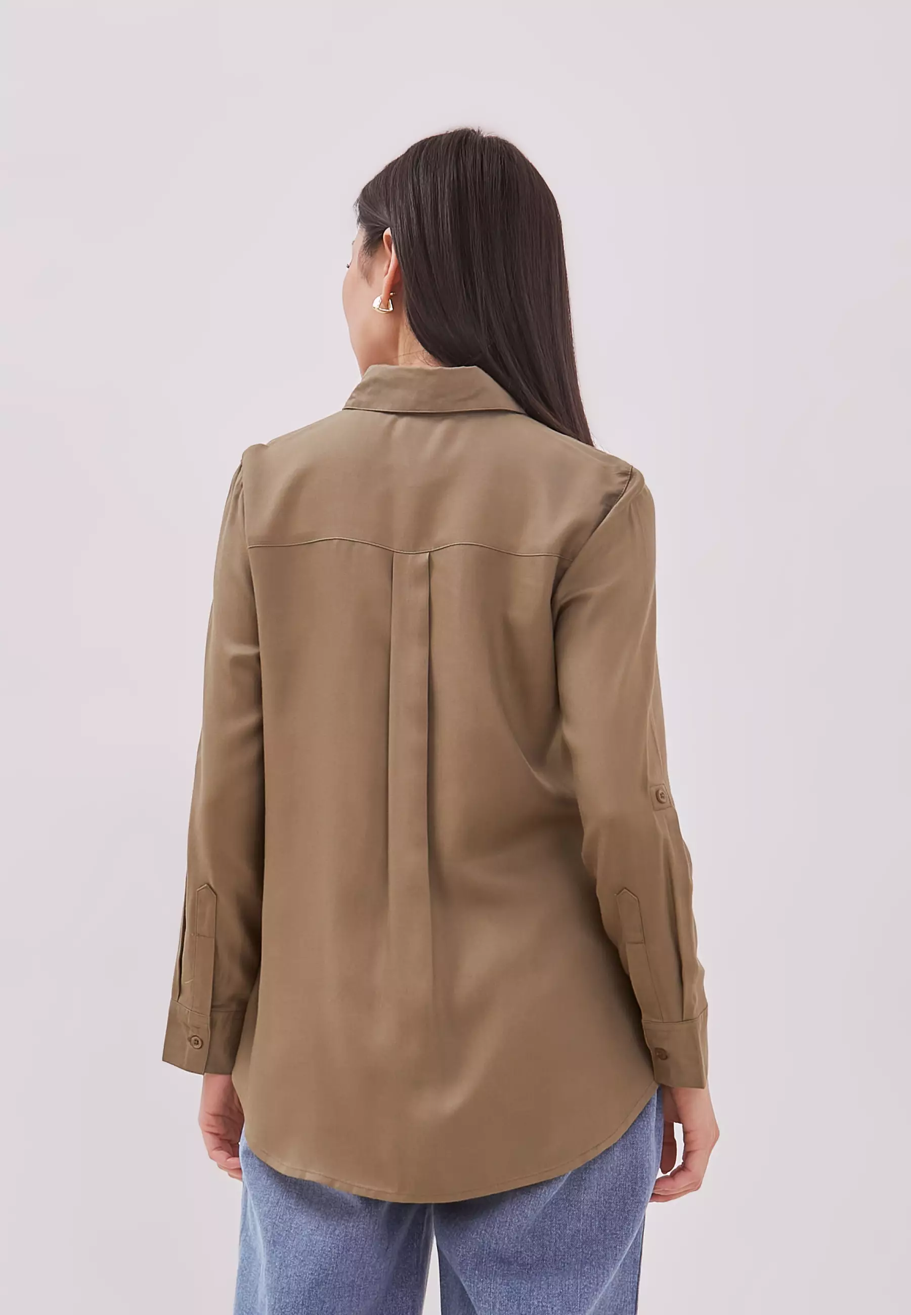 DUST Kemeja Arani Olive Comfease (D.116414)