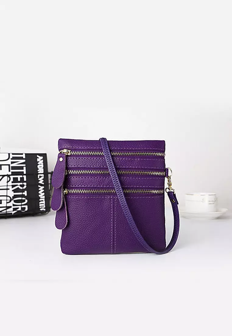 Purple on sale leather purse