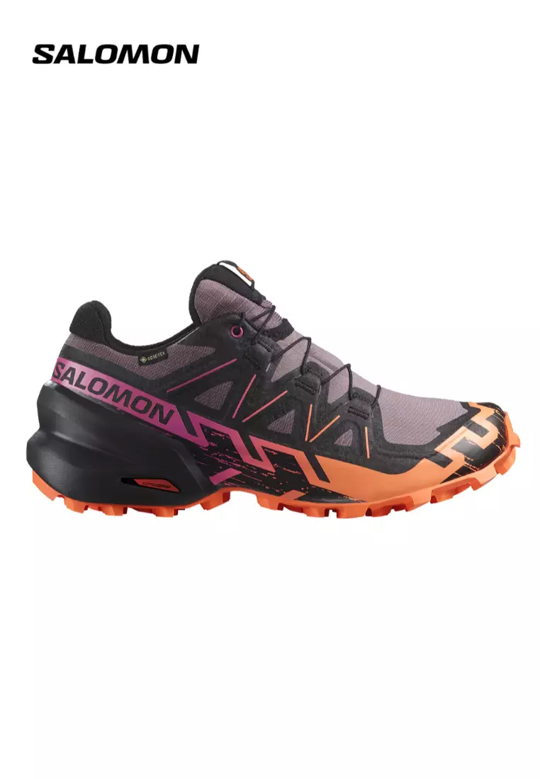 Discount on Salomon  shoes - SKU: SALOMON SPEEDCROSS 6 GTX Women Trail Running Shoes Moonscape/Black/Bird Of Paradise