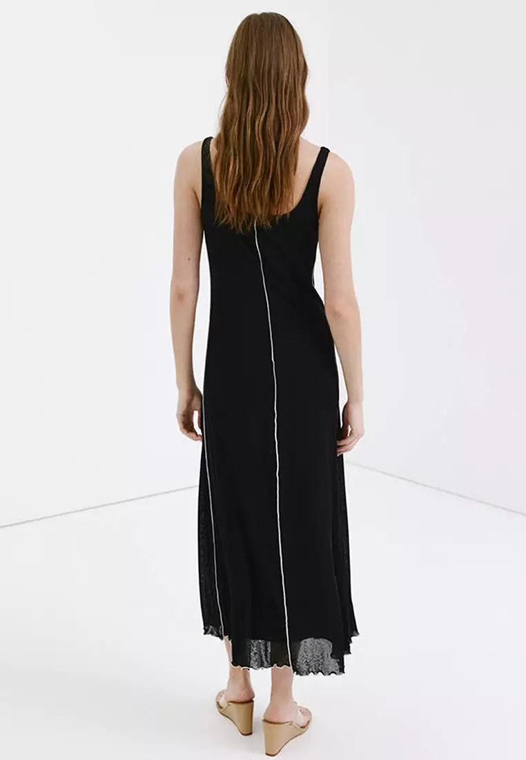 Knit Dress With Contrasting Seam Detail