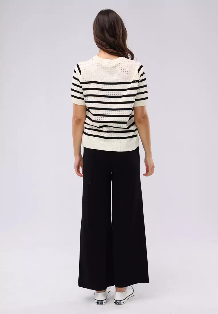 Ladies Knitted 2 In 1 Blouse & Pants