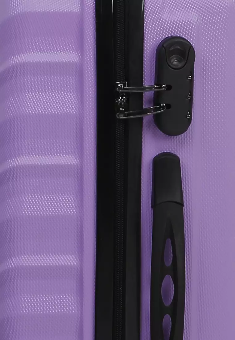Carlton Tas Koper Hardcase Unisex Size 20Inch Suitcase Combination Lock Large Compartment Material ABS+PVC Coated ORIGINAL - Purple