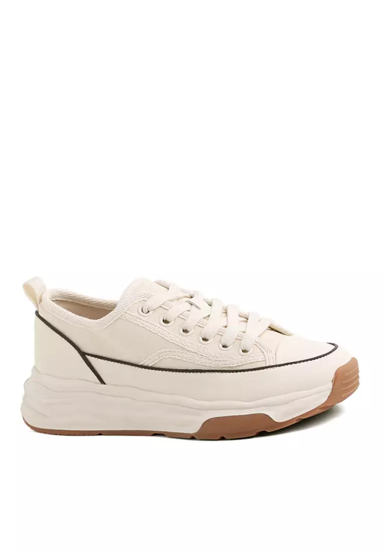 Discount on Twenty Eight Shoes  shoes - SKU: VANSA Spliced Lace-Up Platform Casual Shoes VPW-T6598
