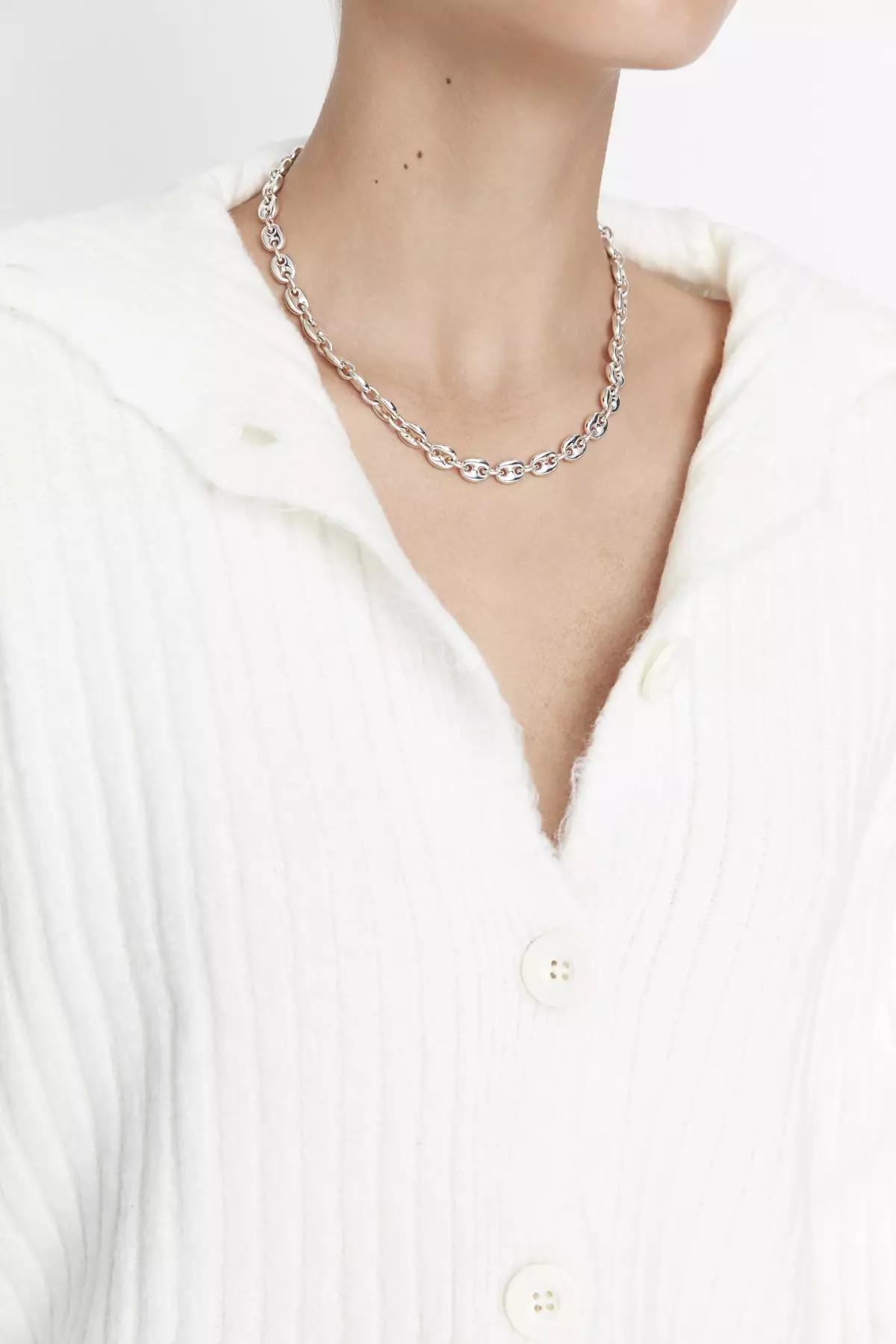 Oversized Collar Cardigan