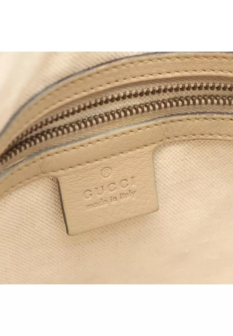 Pre-Loved Gucci Miss GG 2WAY one shoulder bag leather beige