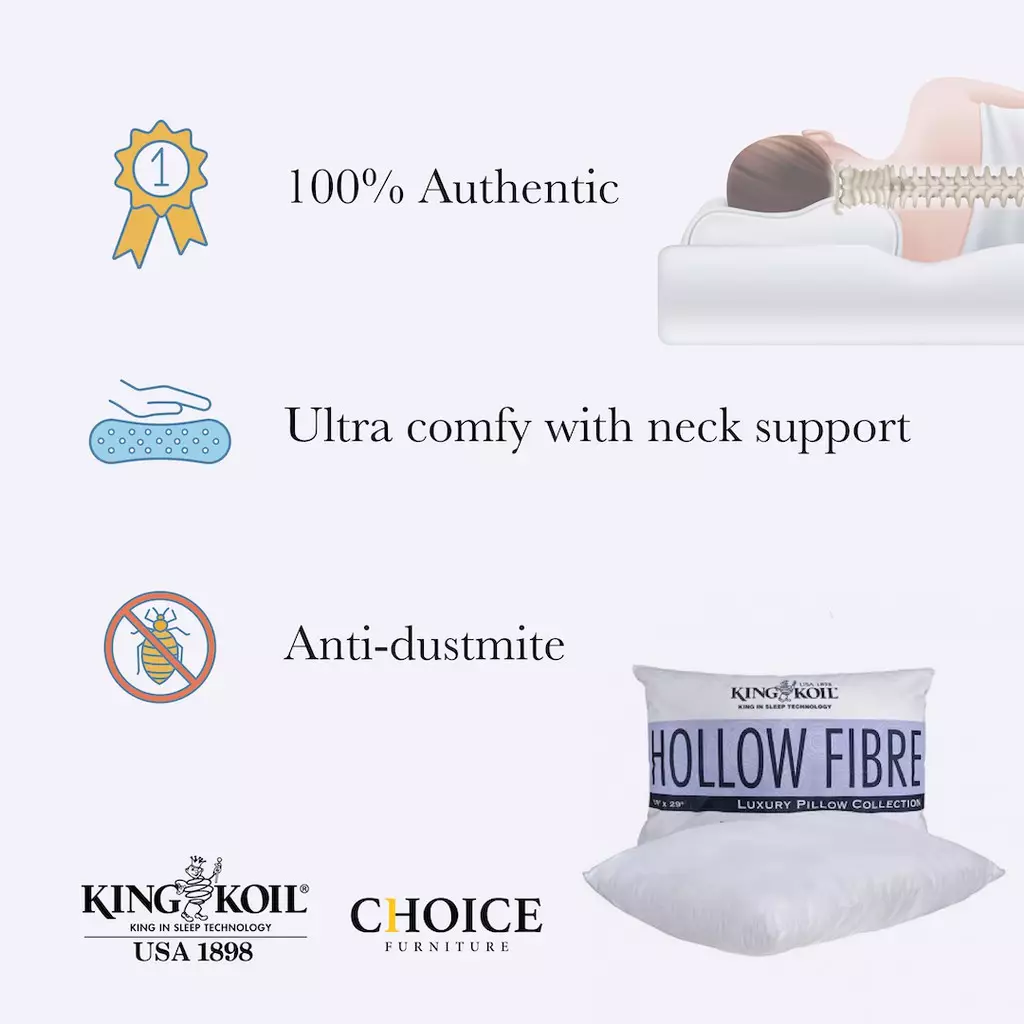 Buy Makedon King Koil Hollow Fibre Luxury Pillow 2024 Online