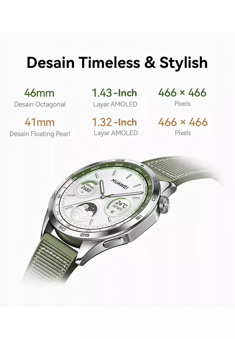 Huawei Watch GT 4 Smartwatch - Jam Tangan Pintar Wanita - Professional Health - 4.1cm - Stainless Steel