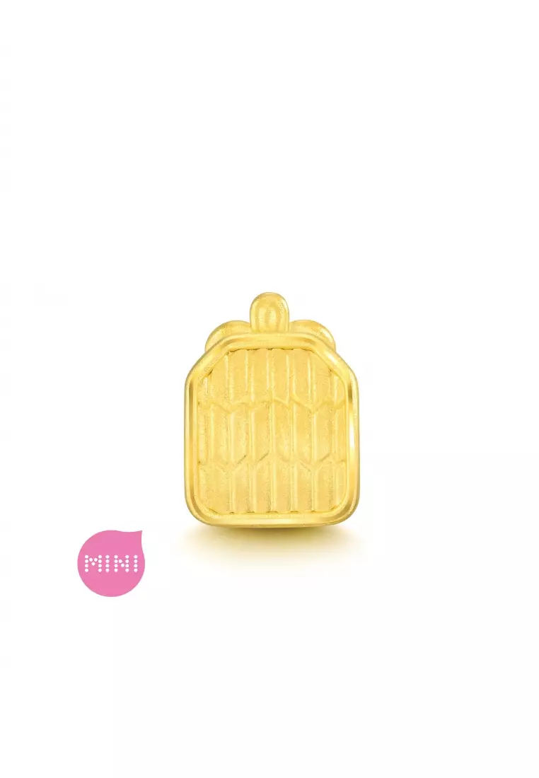 999 24K Solid Gold Blessings & Culture Auspicious Omamori Amulet Luck Fortune Charm 93822C (Bracelet not included)