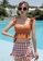 Halo orange (2pcs)  Ruffle Checked Bikini Swimsuit 4A436US0C6926FGS_2