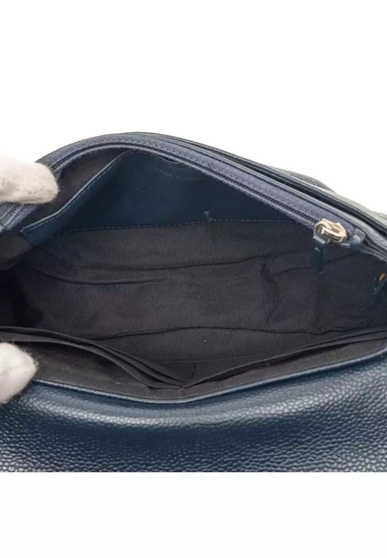 Pre-Loved Chanel Cc Caviar Half Moon Wallet On Chain
