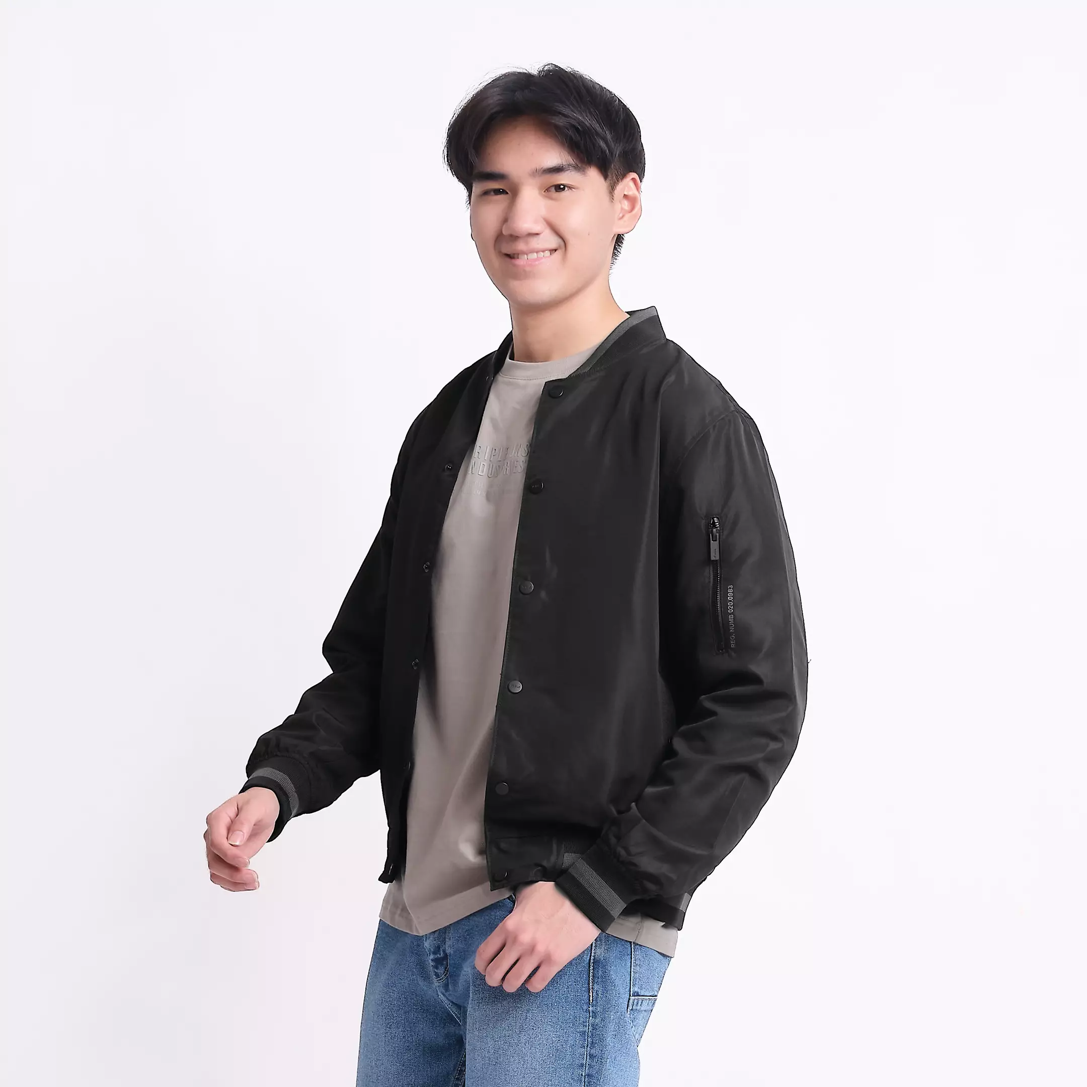 TRIPLE Jaket Bomber Parasut (JK PRS 535 07 BLK) - Black