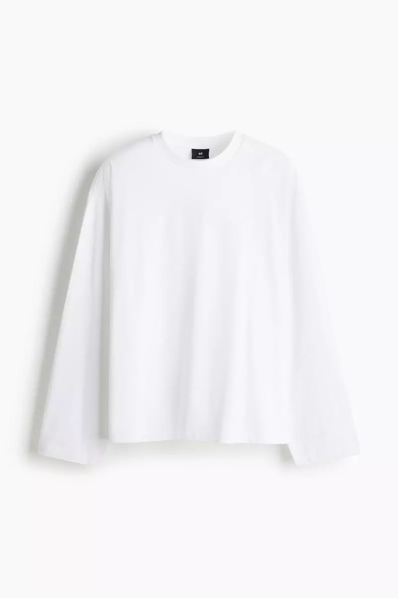 Oversized Fit Long-sleeved jersey top
