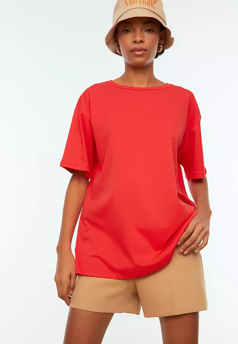 Crew Neck Boyfriend Knitted T-Shirt