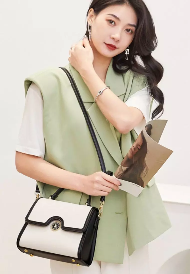 Top Handle Bag / Sling Bag / Crossbody Bag - White